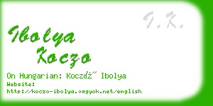 ibolya koczo business card